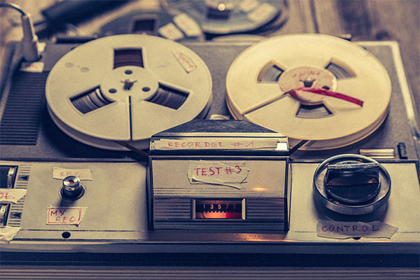 Vintage reel-to-reel tape recorder
