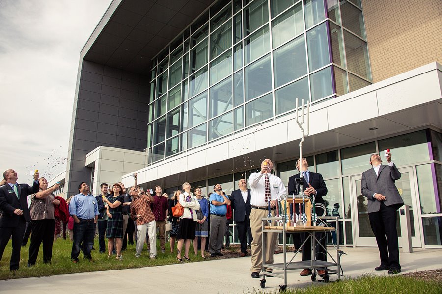 UWGB Rocket Launch at STEM Center grand opening