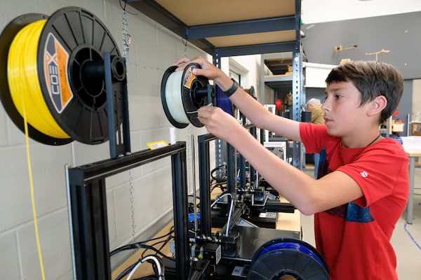 Child at engineering camp