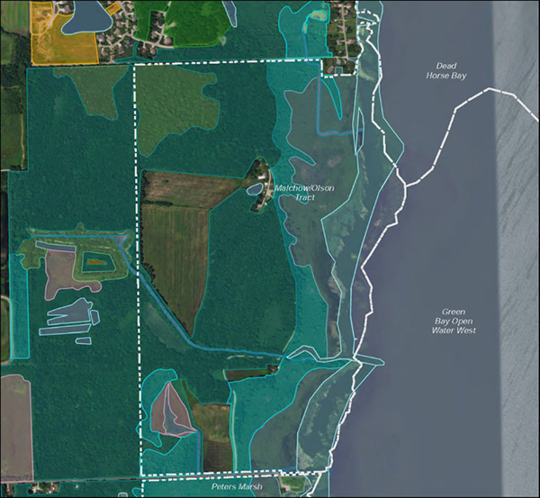 Map of Malchow/Olson Tract