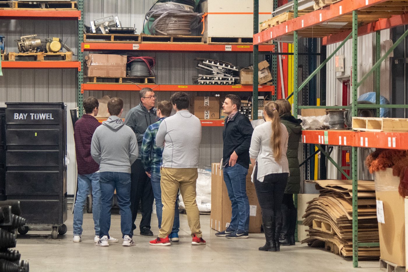 People in warehouse