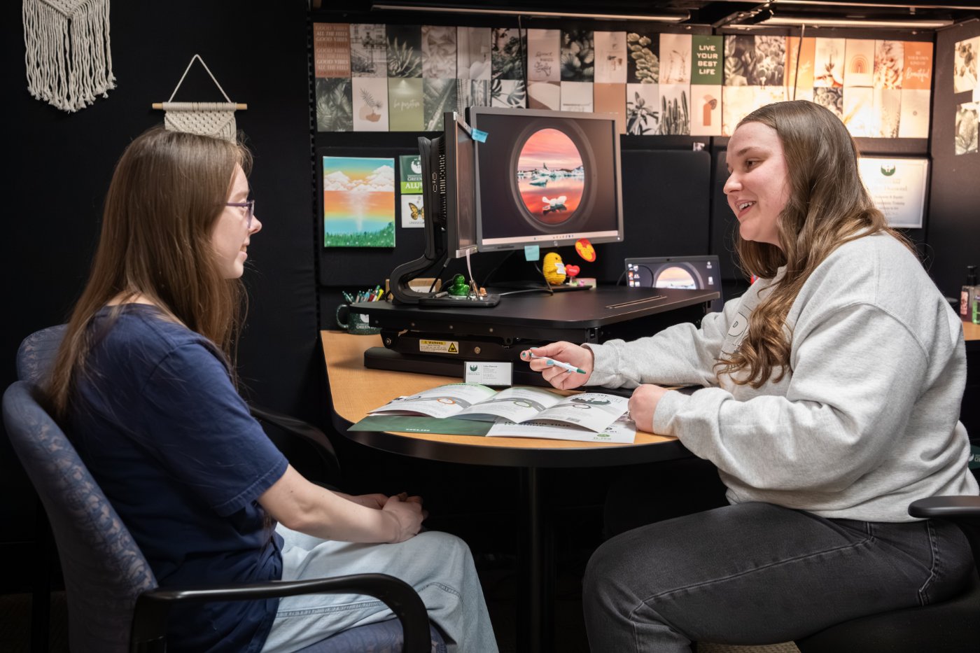 UWGB Admissions Advisor meets with a student