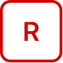 Red Outlined R Icon.