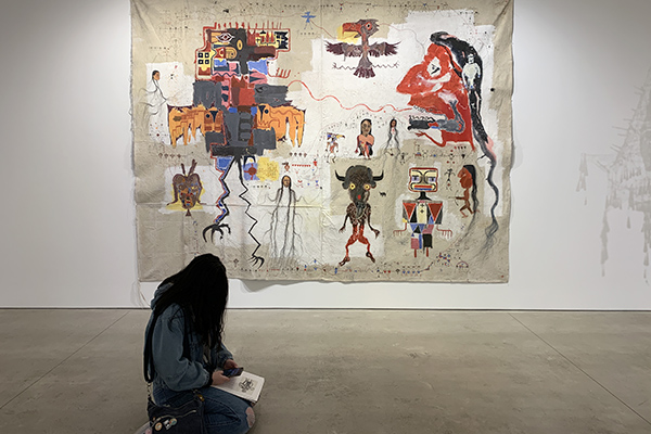 Student at art studio in New York