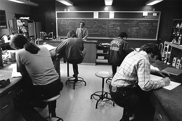 UWGB Prof. Ganga Nair's science classroom