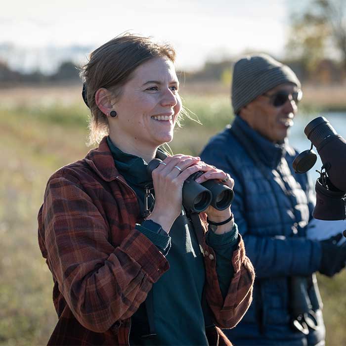 Sarah Baughman doing field research