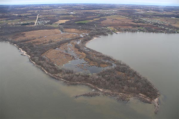 2016 Aerial view of Point au Saubel by Erin Giese
