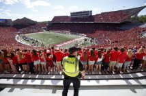 Officer working football game