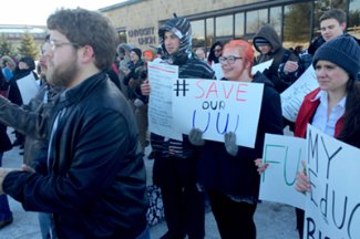 Students join protest