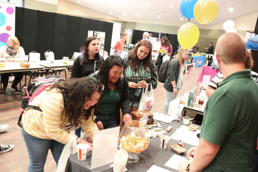 Students attend the Community Fair