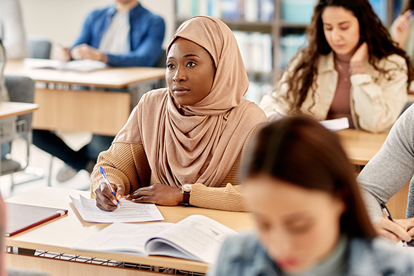 Adult students in classroom setting