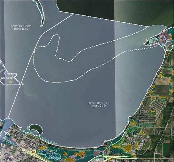 Map of Green Bay Open Water East