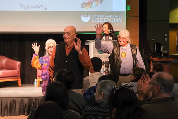 Lisa Poupart acknowledges the First Nations Elders during The Center for First Nations Education Celebration