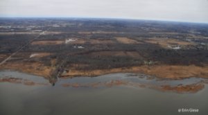 Ariel view of land