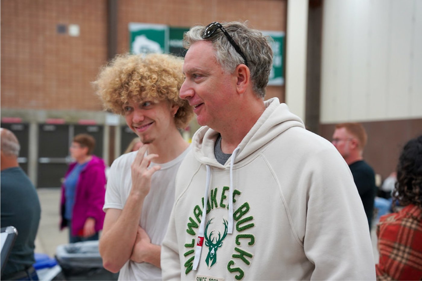 A student and their parent attend an event at the Kress Events Center
