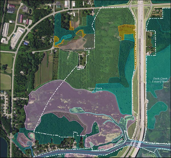 Map of Upper Duck Creek North