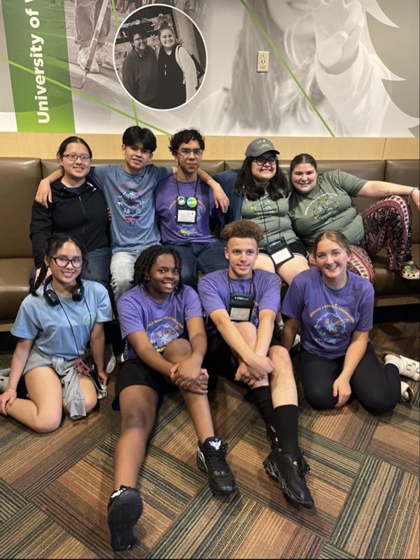 Upward Bound students on campus