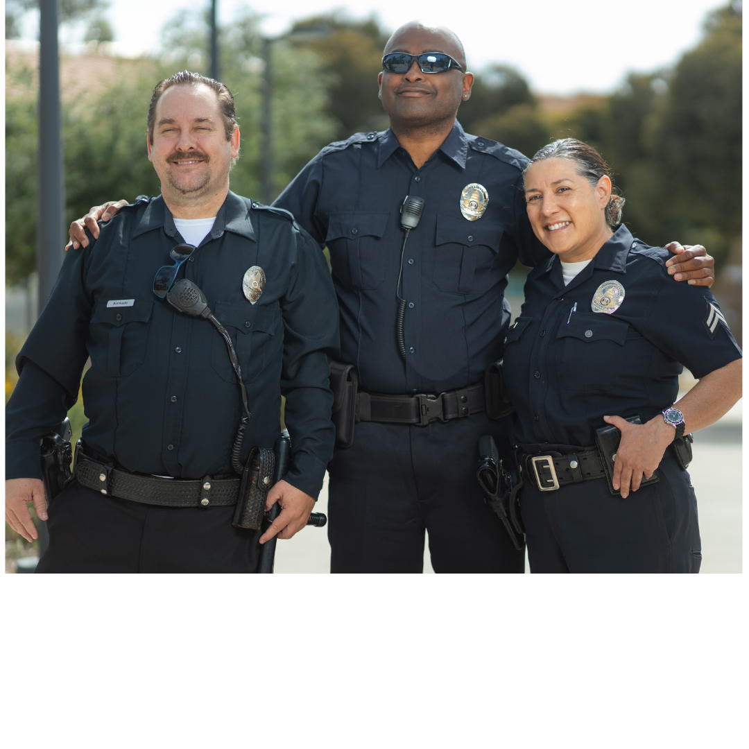 photo of three police officers standing togther