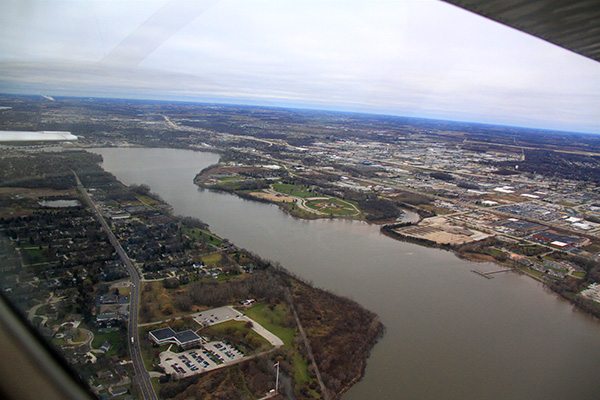 Birdseye view of Fox River