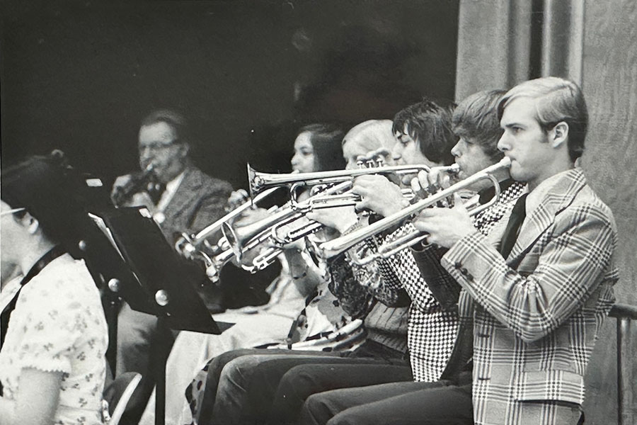 Historic photo of trumpet section