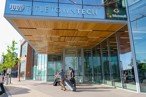 Entrance of Titletown Tech building