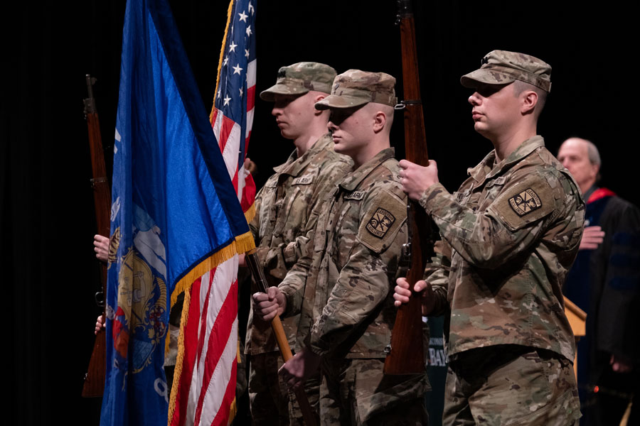 Wisconsin National Guard at UW-Green Bay commencement