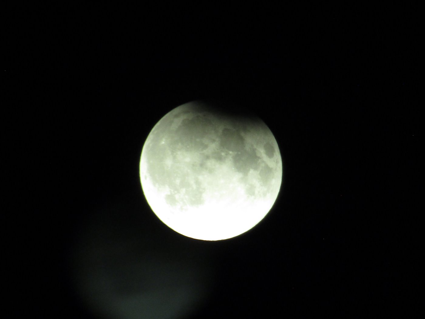 Photo of the moon in a partial lunar eclipse