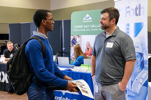 Student attends Job Fair