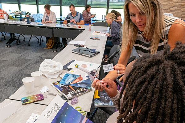 Summer immersion vision board activity.