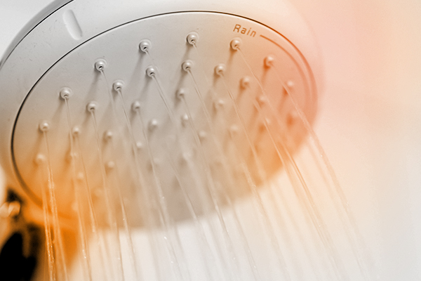 running showerhead