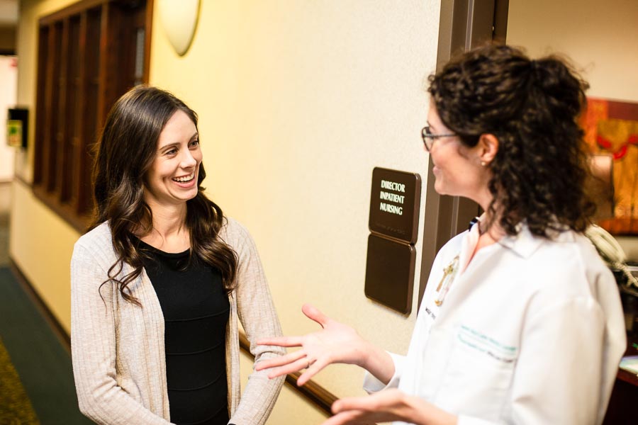 Two nurses at Aurora talking