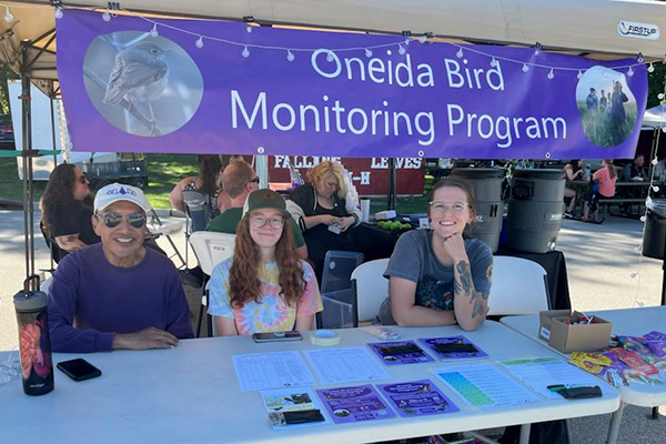 Information table for Oneida Bird Monitoring Program at the Green Bay Farmers Market