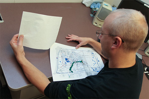 EMBI Intern Jake Eggert at work
