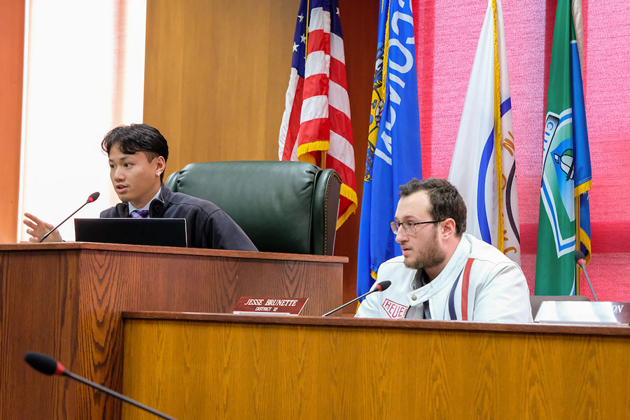 Mock trial with two students
