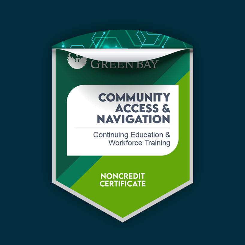 Community Access & Navigation digital badge showing data inside