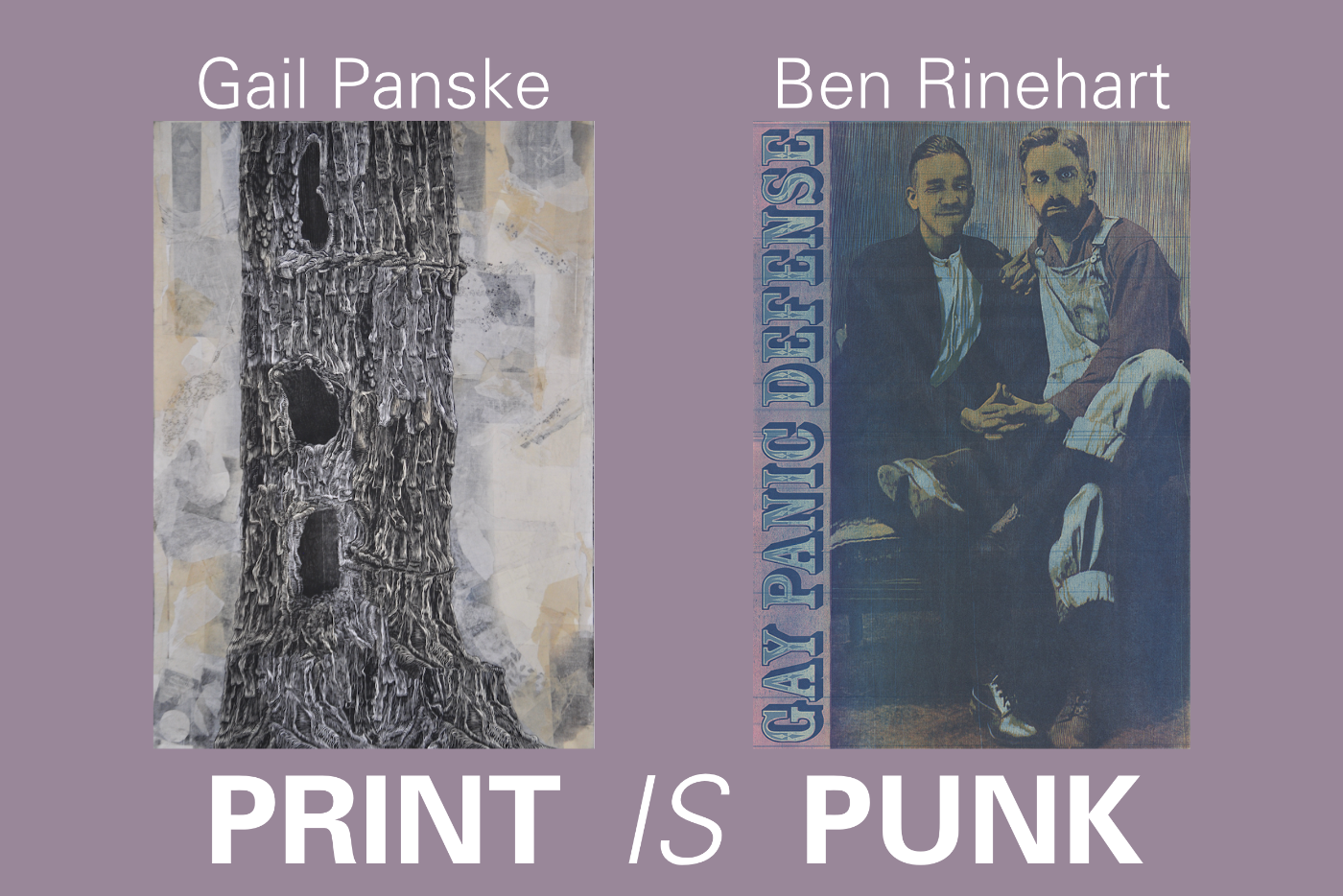 Print is Punk exhibition runs March 5 - April 10. Features the work of Gail Panske and Ben Rinehart