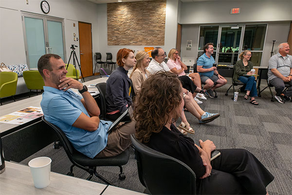 Applied Leadership Ed.D. doctoral discussion during the summer immersion week.