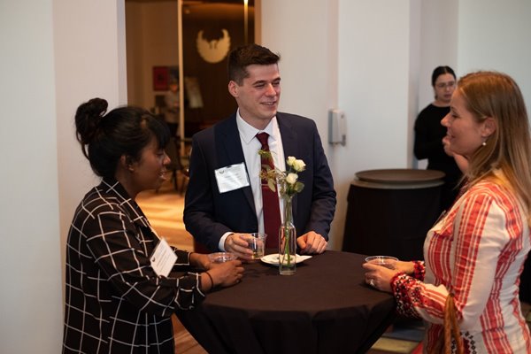 People at reception