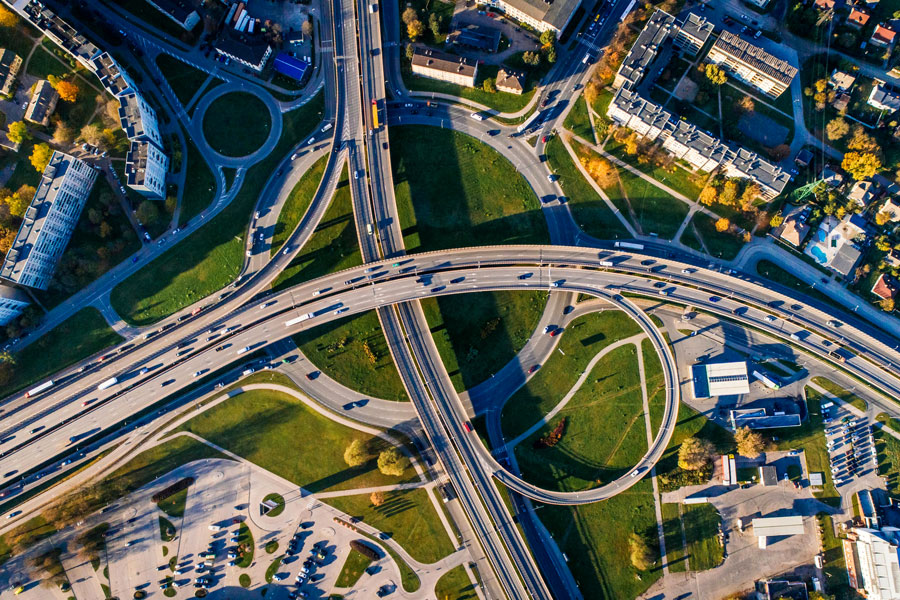 Winding highways in Germany