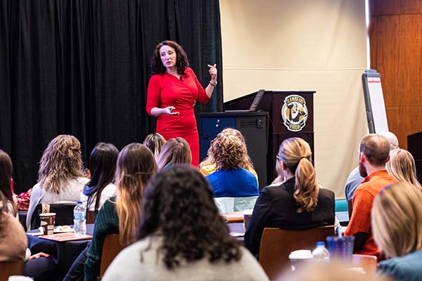 Eliz Greene during keynote at Nonprofit Conference