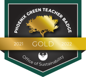 Phoenix Green Teacher Badge || 2021 Gold 2022