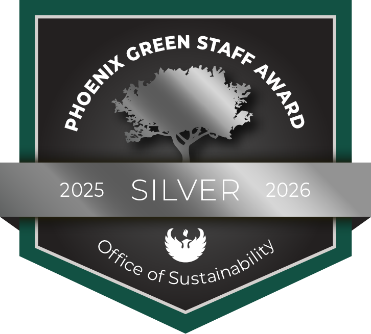 Silver badge for the Phoenix Green Staff Award