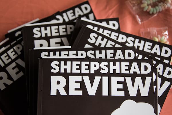 Close up image of sheeps head review book