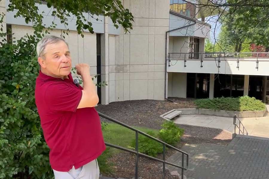 Man sharing directions to Rose Hall.