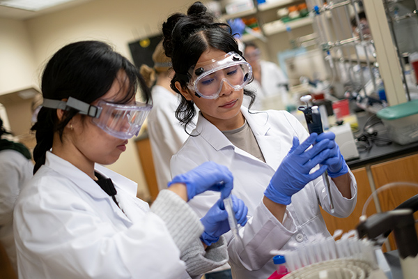 CSET students in science lab