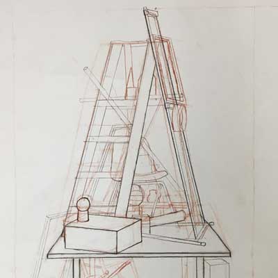 Still life drawing, student work