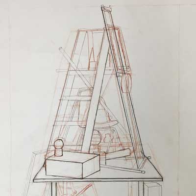 Still life drawing, student work