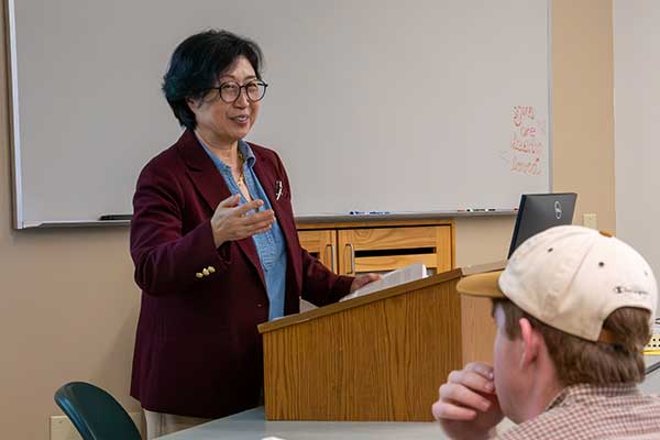 Professor leading Philosophy class