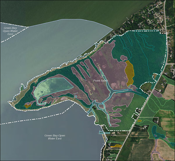 Map of Point au Sable