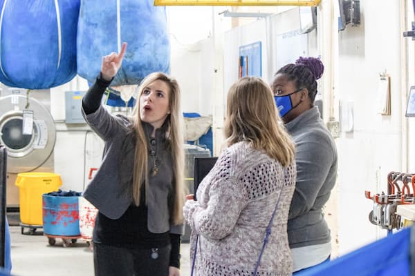 Human Resource manager gives tour of Bay Towel in Green Bay